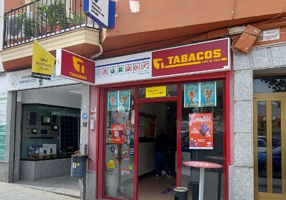 Punto de venta donde se ha sellado el boleto agraciado en Almendralejo.