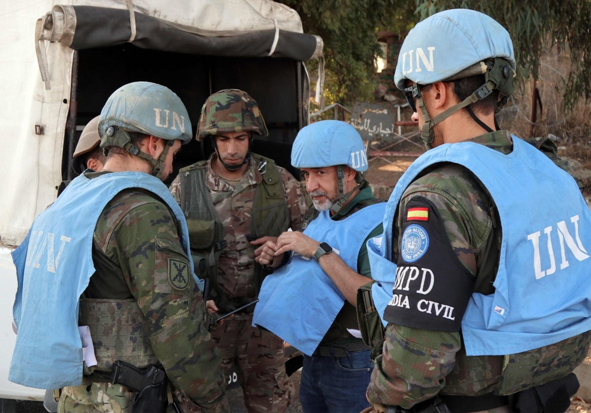 Militares españoles en Líbano.