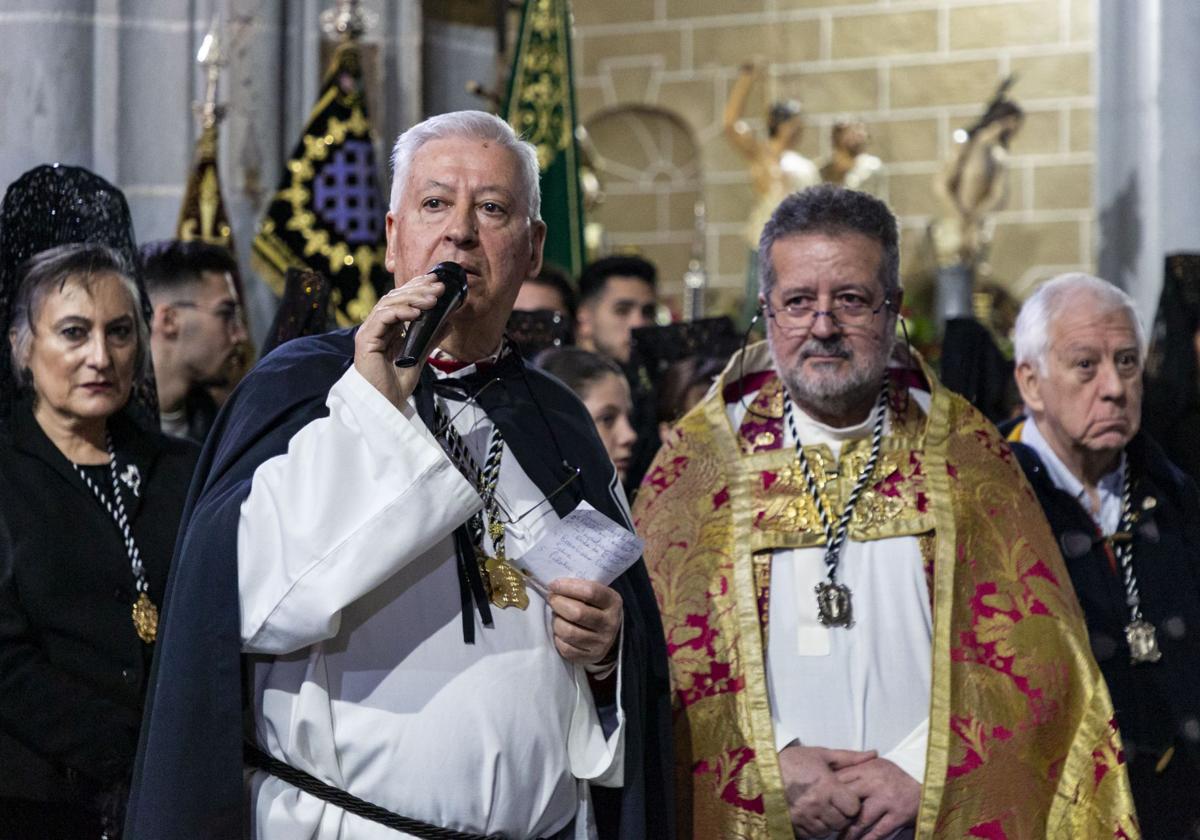 Julián Gutiérrez, presidente de la cofradía de La Soledad, la pasada Semana Santa.