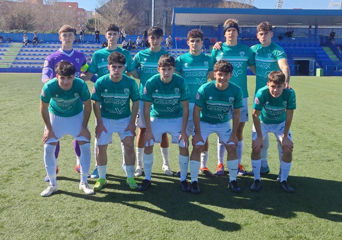 Once inicial de La Cruz Villanovense en Getafe.