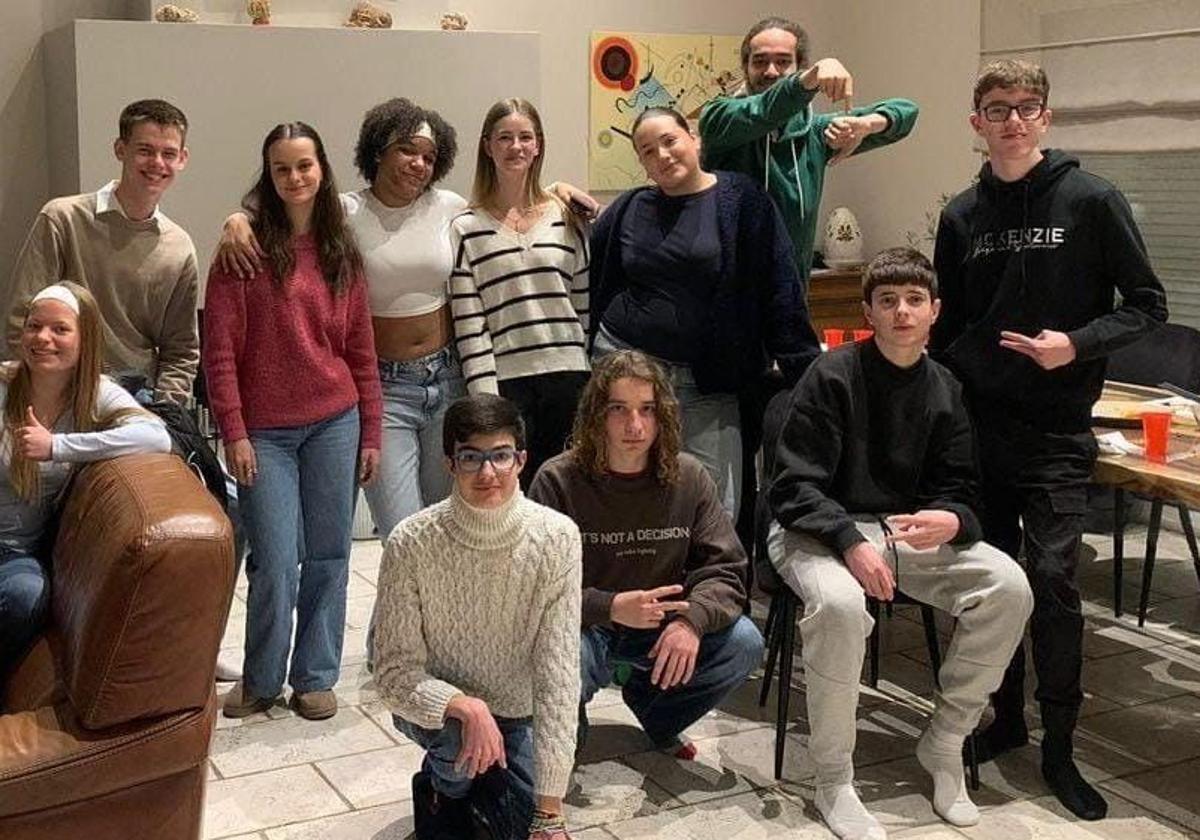 Algunos de los alumnos participantes en el intercambio con Francia.