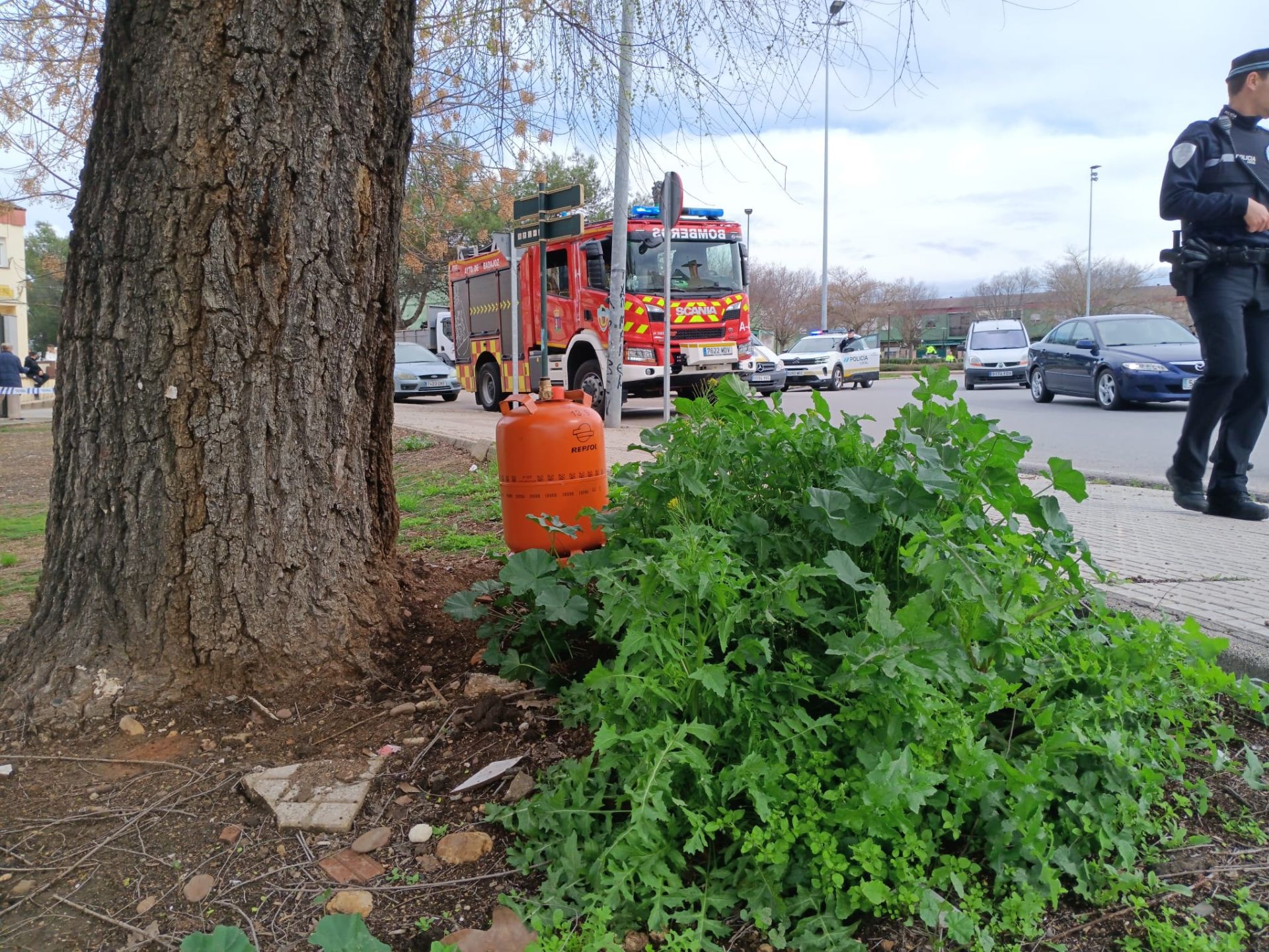 La bombona que ha provocado el susto entre los vecinos.