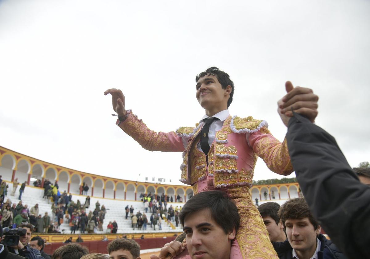 Tomás Bastos, a hombros esta mañana.