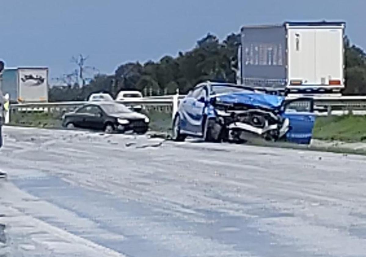 Momentos posteriores a la granizada.