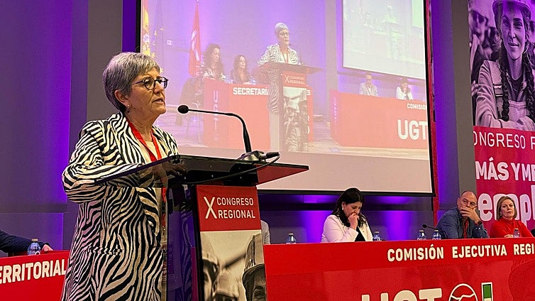 Patro Sánchez es reelegida secretaria general de UGT Extremadura con el 97% de los votos