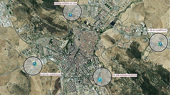 El plan de movilidad plantea 800 nuevas plazas de aparcamiento en la periferia de Cáceres