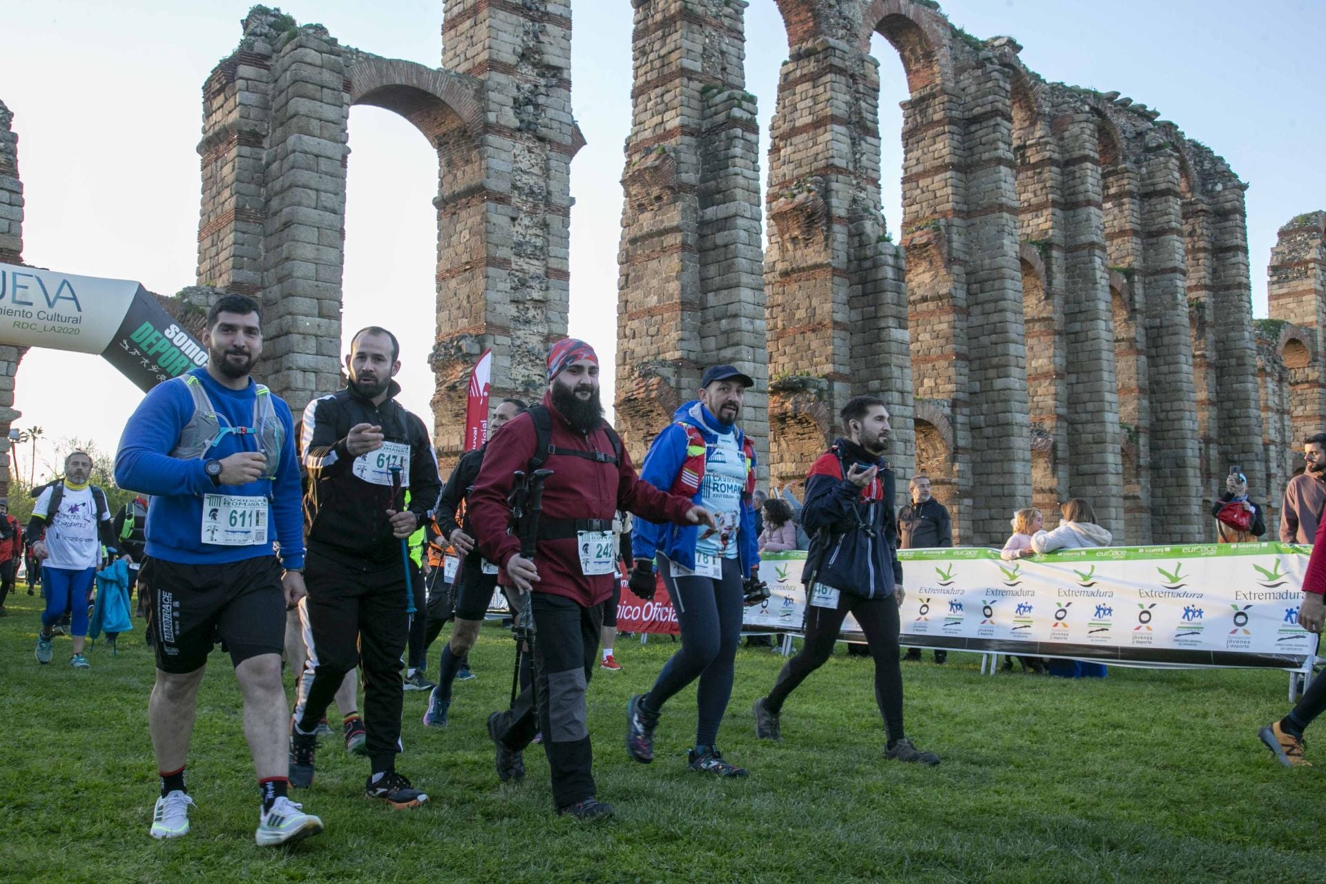 La salida de las Millas Romanas desde el acueducto de Los Milagros, en imágenes