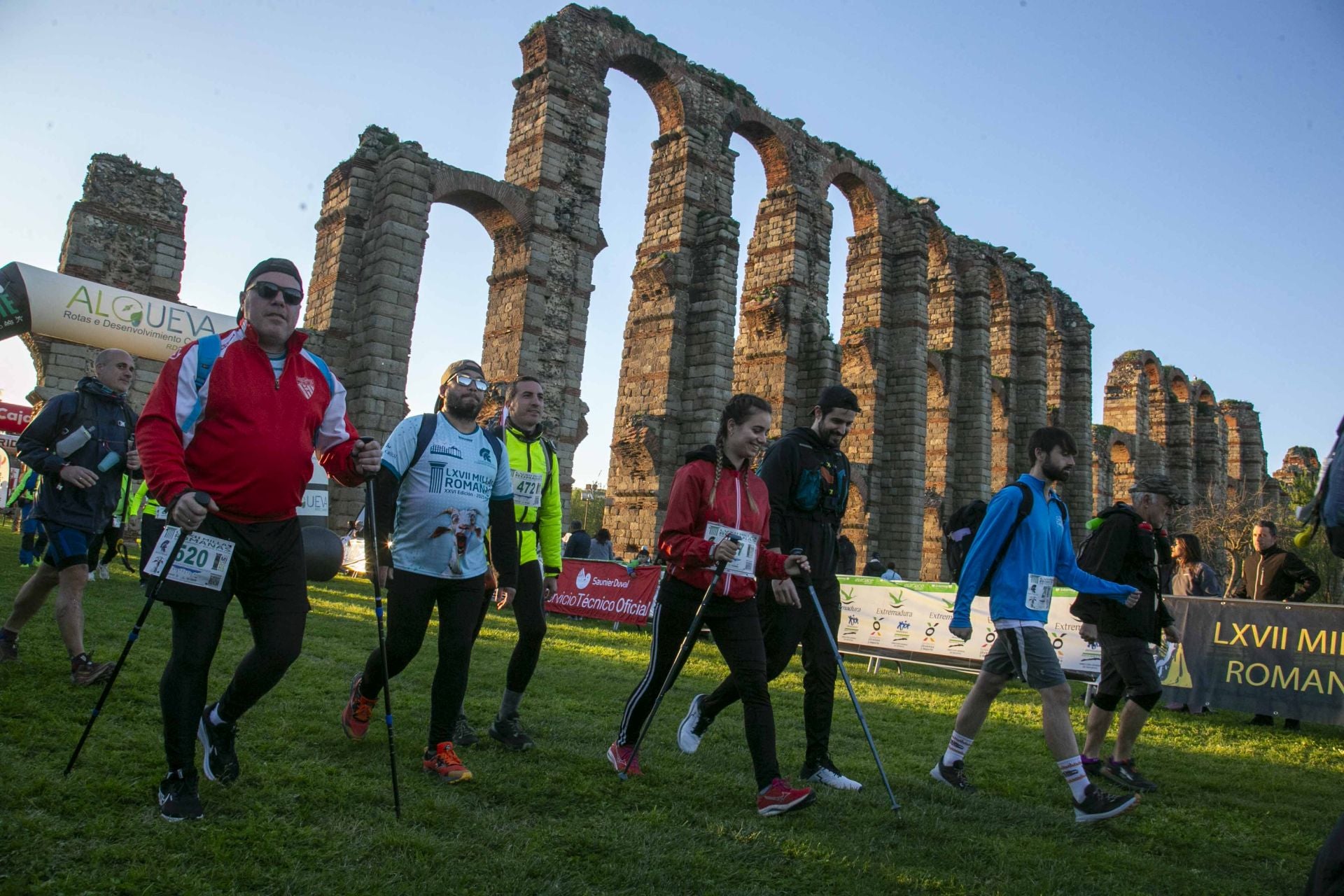 La salida de las Millas Romanas desde el acueducto de Los Milagros, en imágenes