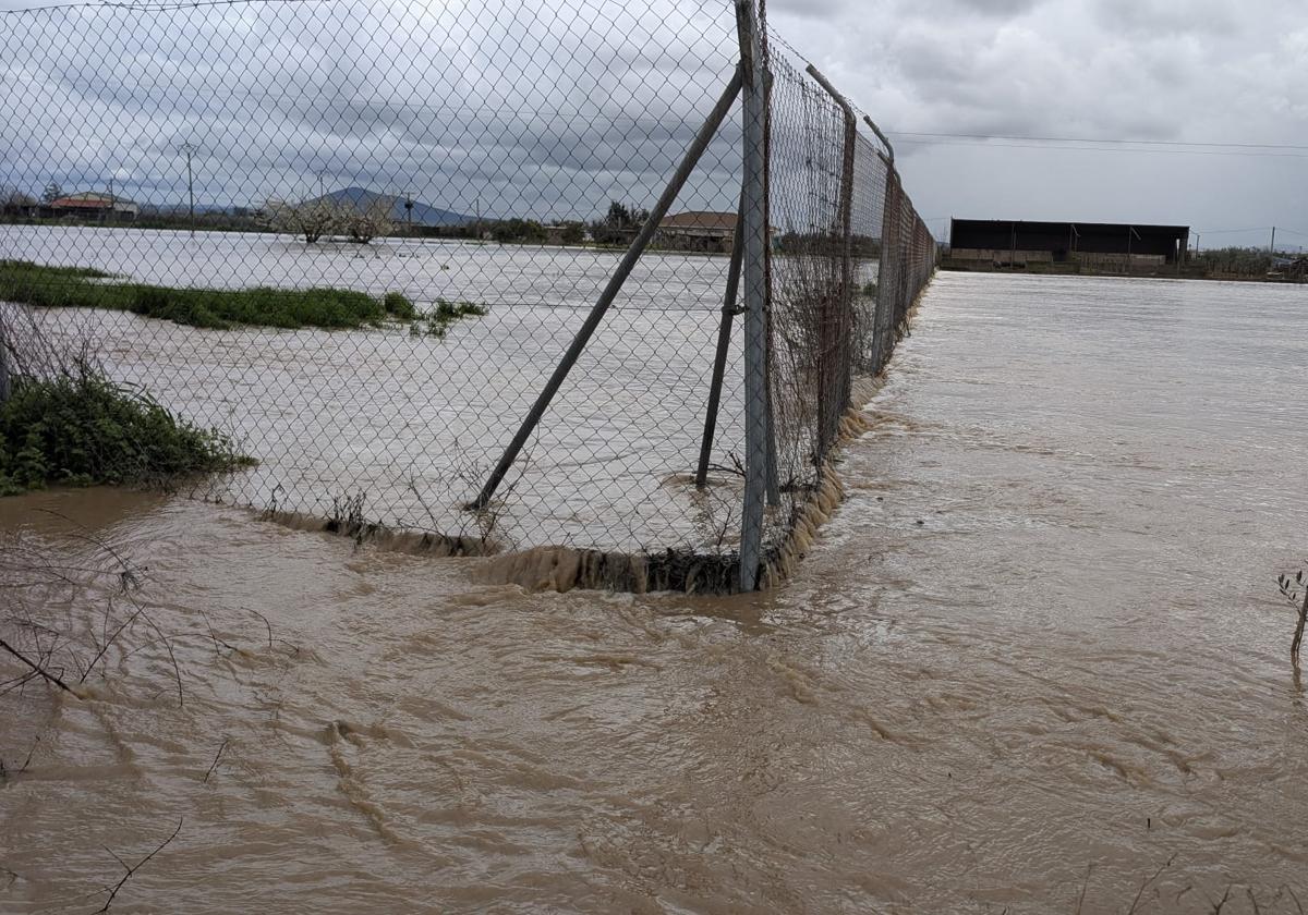 Caminos inundados y casas aisladas en Medellín por la crecida del río Ortiga