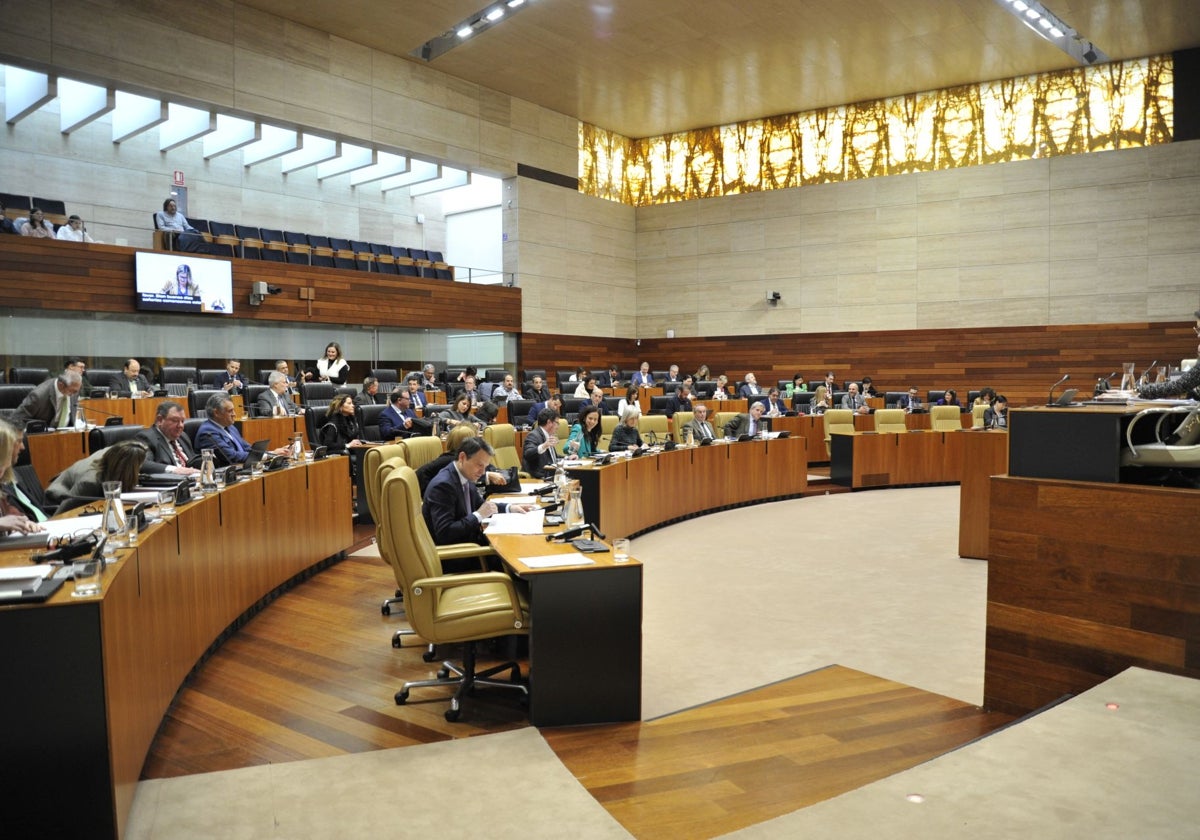 Sesión plenaria en la Asamblea de Extremadura.