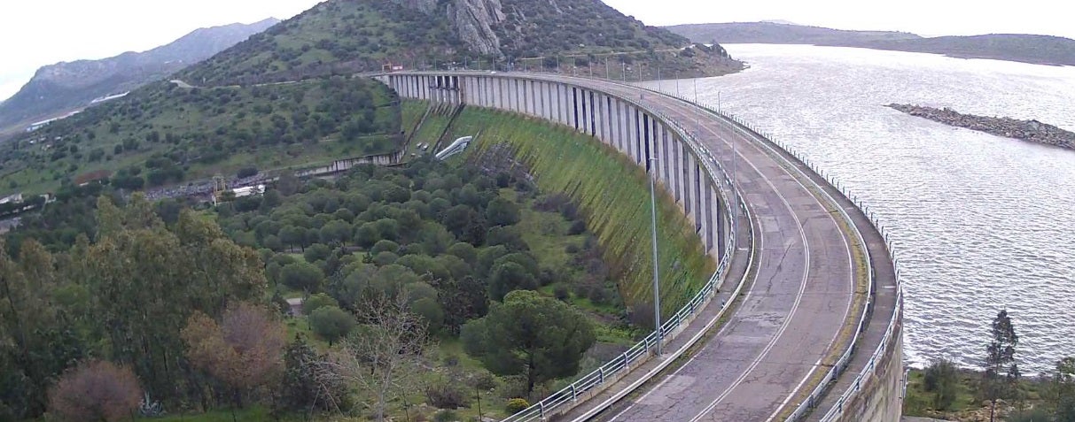 La presa de Alange, próxima a Mérida, se sitúa al 27,84 % de su capacidad este jueves. 