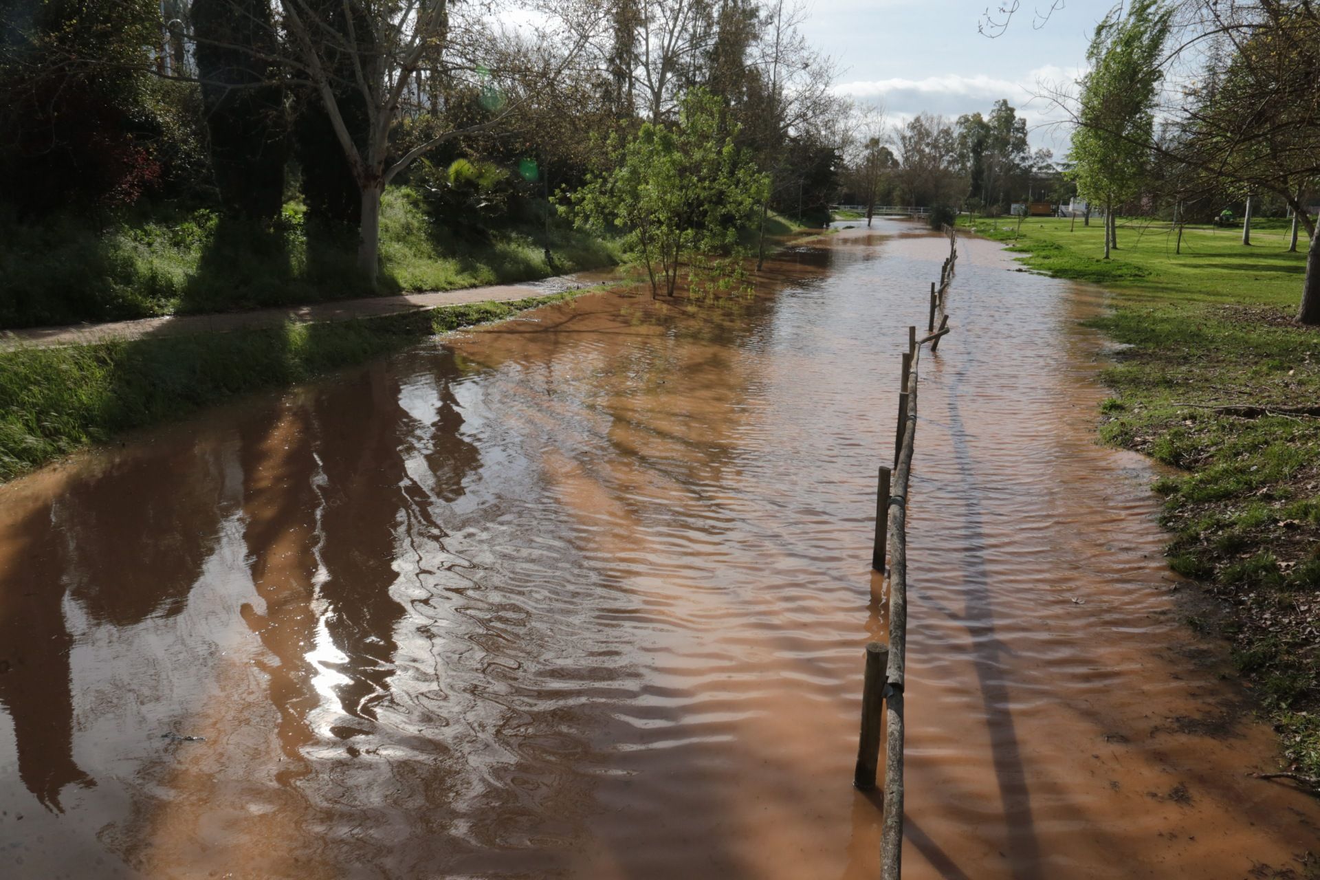 Así han quedado los parques de Extremadura tras la crecida del Guadiana