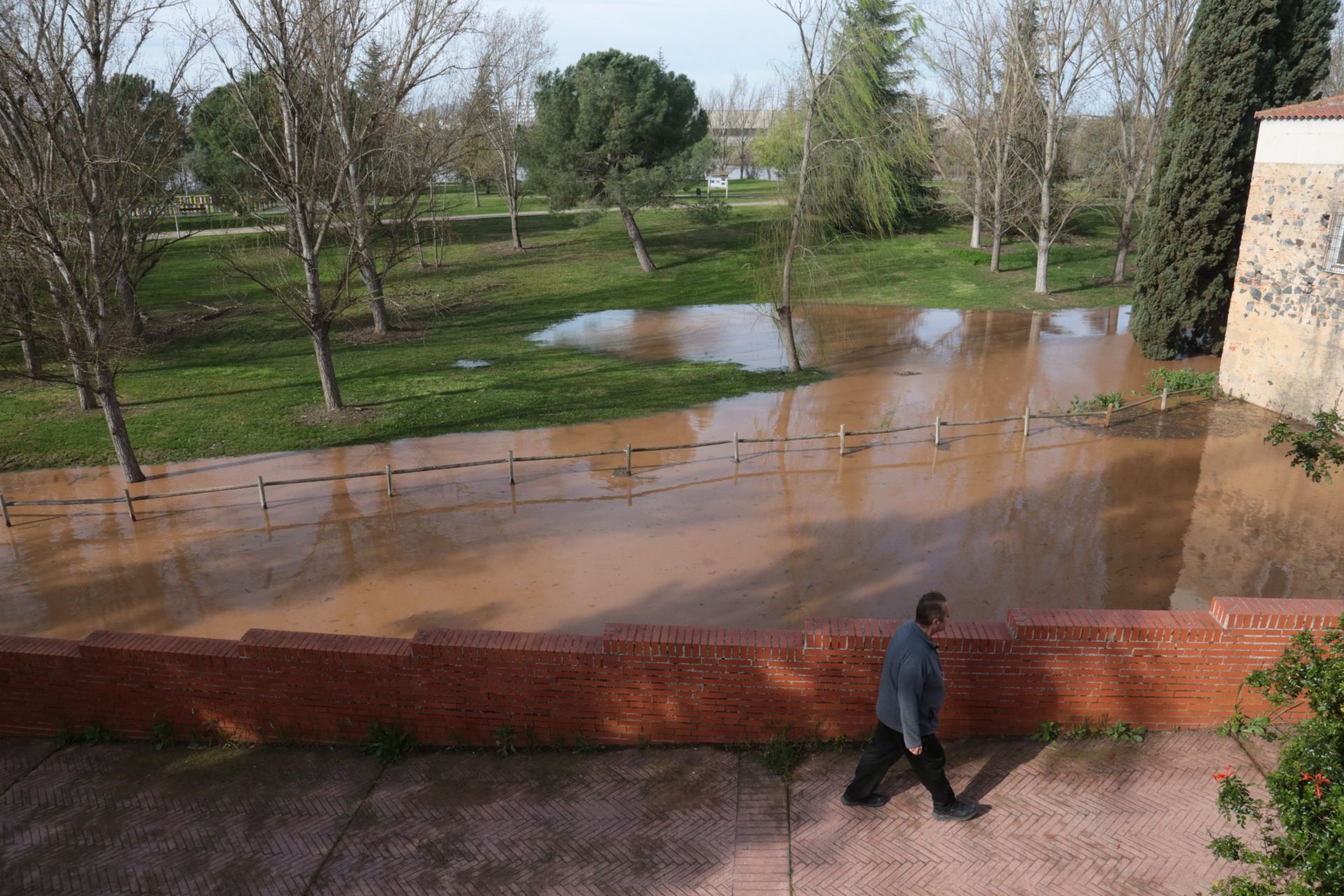 Así han quedado los parques de Extremadura tras la crecida del Guadiana