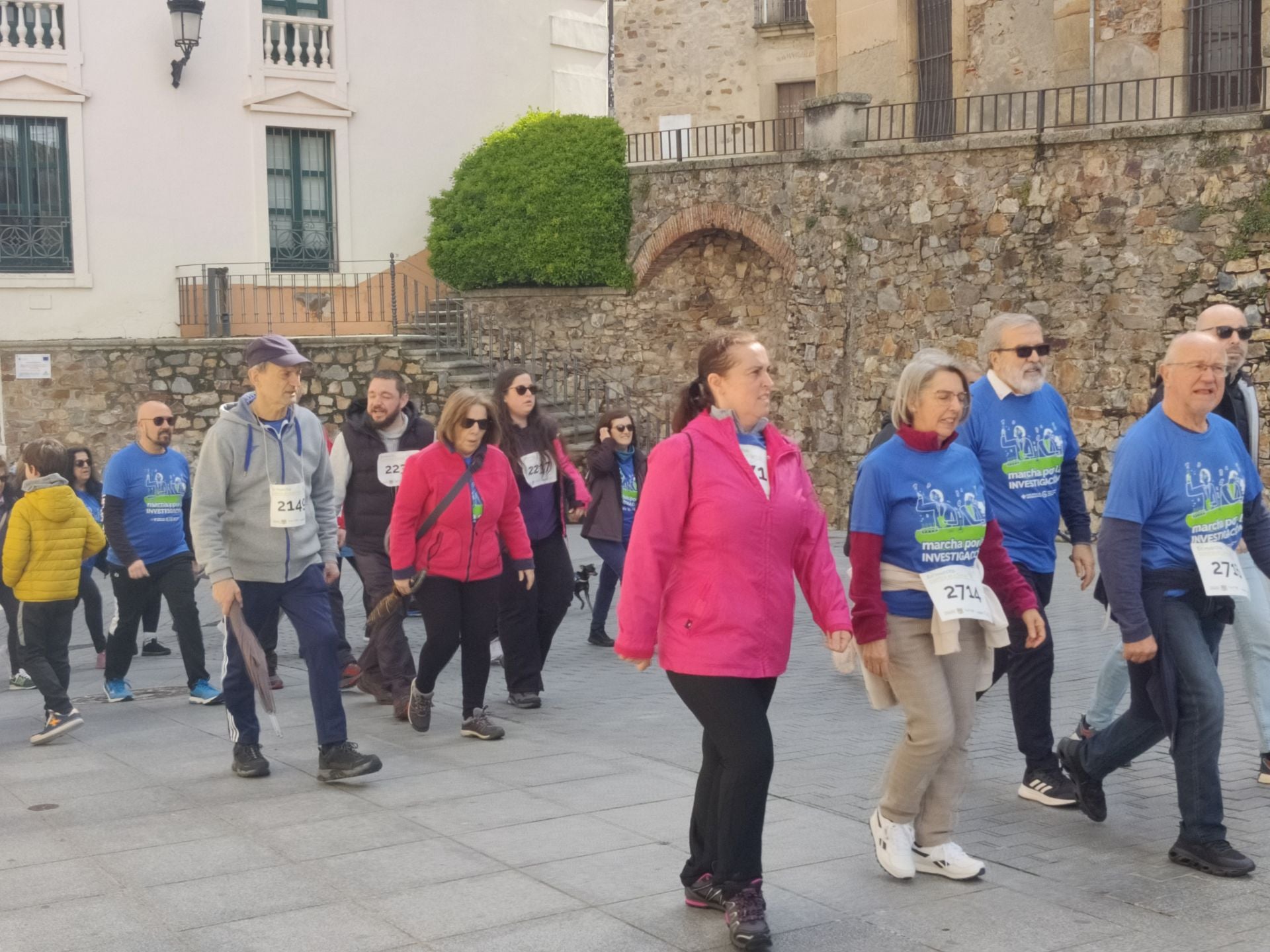 La marcha contra el cáncer en Cáceres, en imágenes