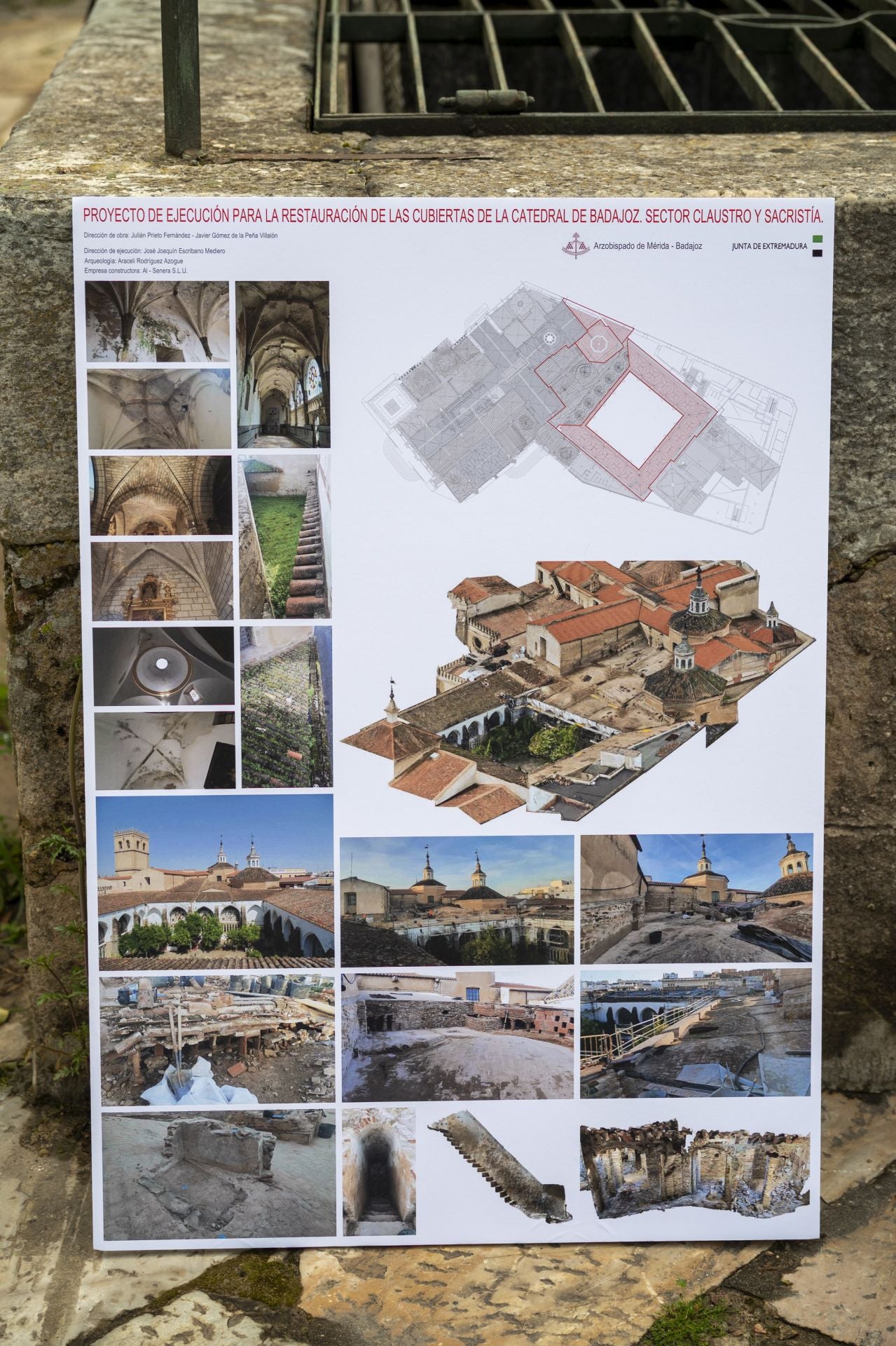 La recuperación de los tejados de la catedral de Badajoz, en imágenes