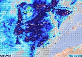 Evolución del paso de la borrasca por la península ibérica.
