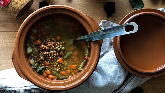 Lentejas rápidas a la jardinera