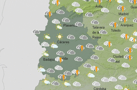 Previsión hora a hora de la Aemet para Extremadura.