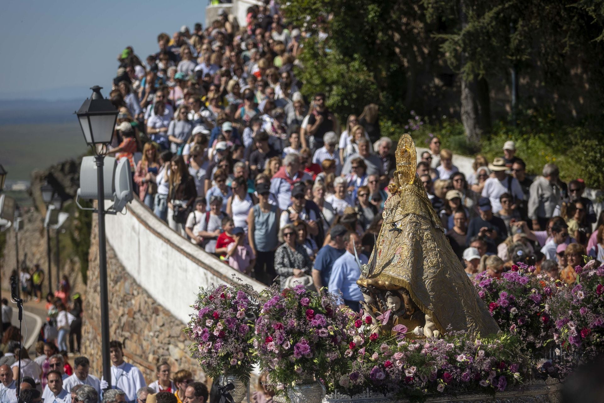 La bajada de la Virgen de la Montaña a la ciudad, en imágenes