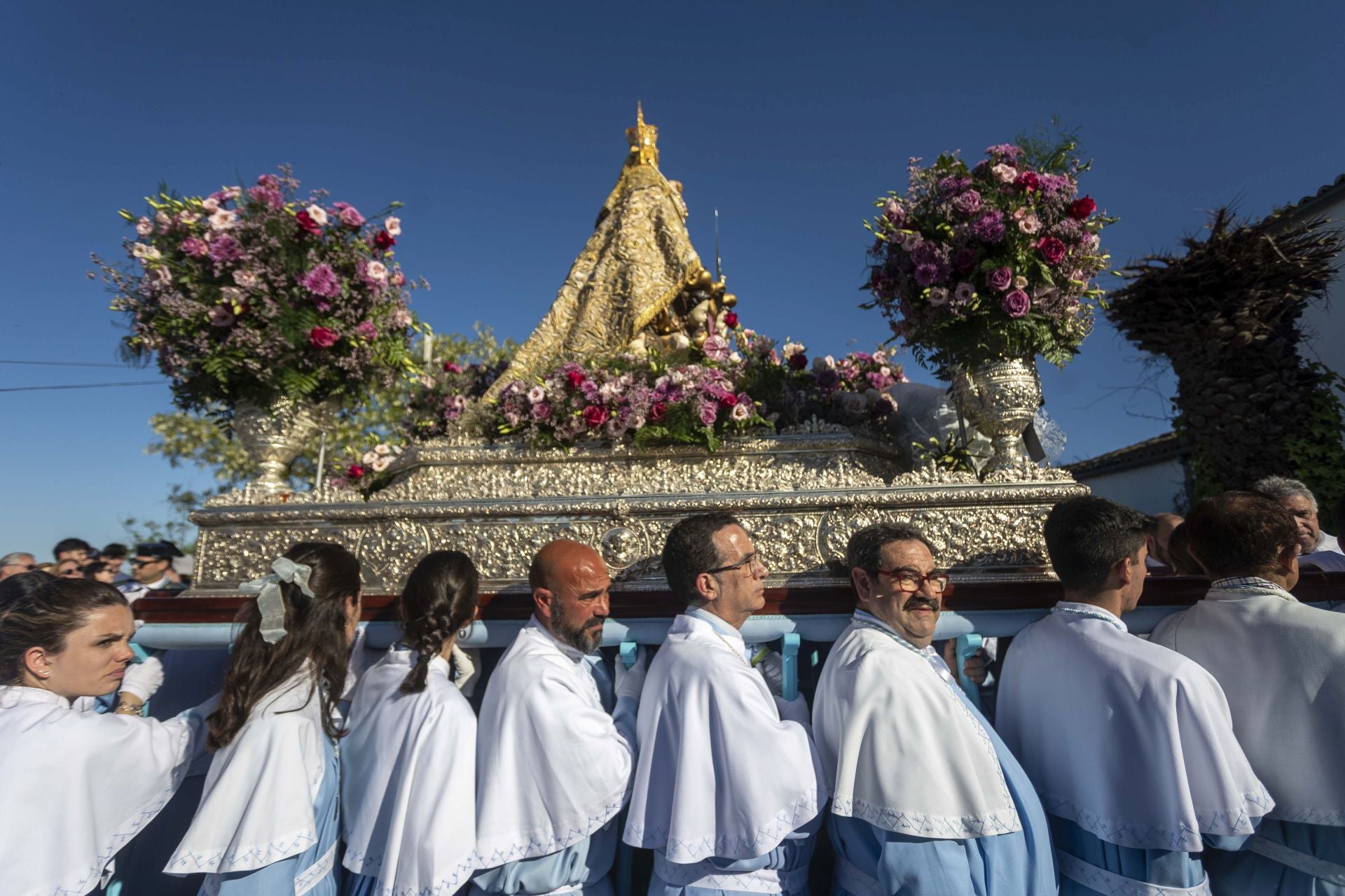 La bajada de la Virgen de la Montaña a la ciudad, en imágenes