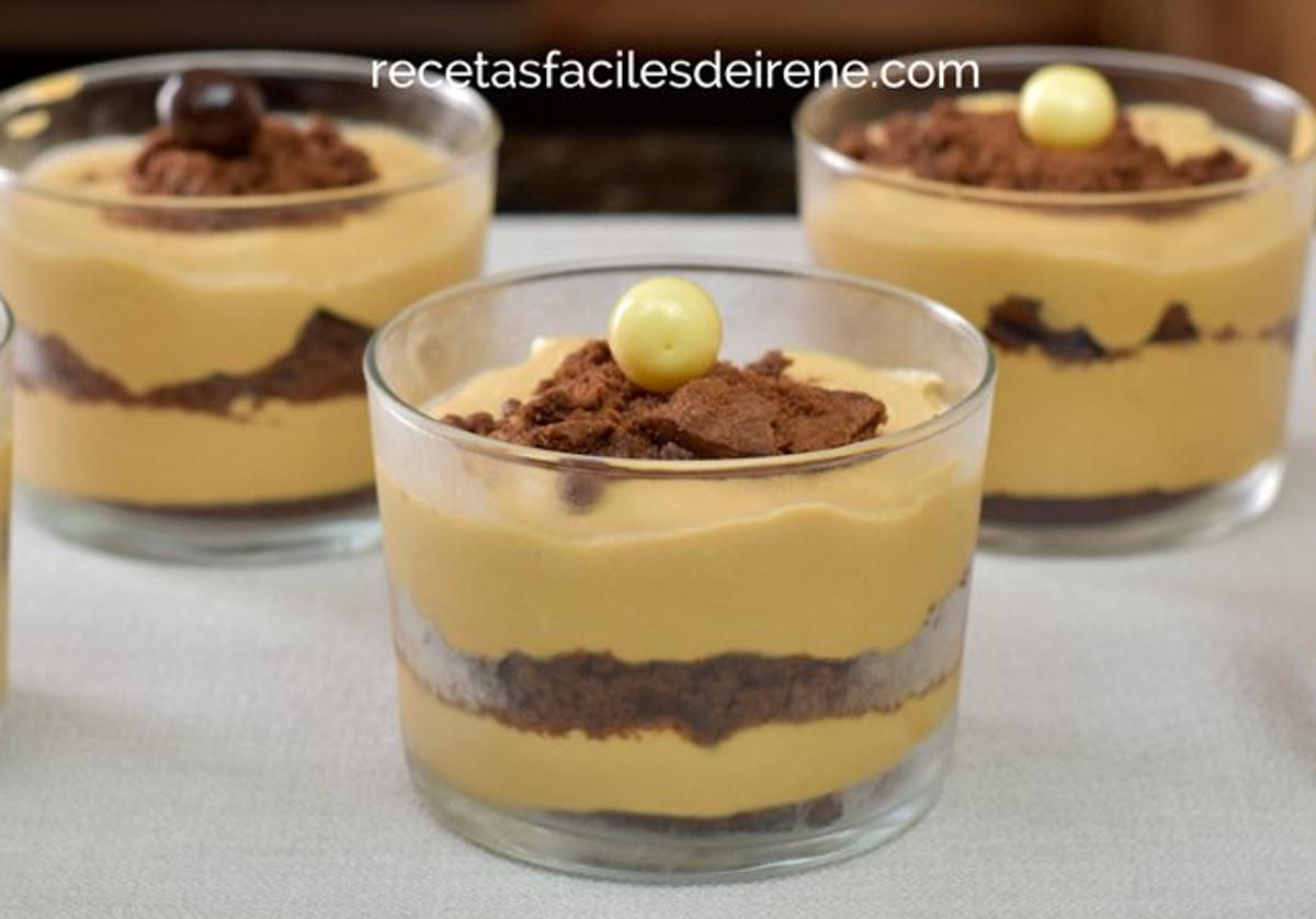 Chocotarta en vasitos