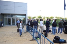 Exceptación en los juzgados de Badajoz este viernes previo a la llegada de David Sánchez.