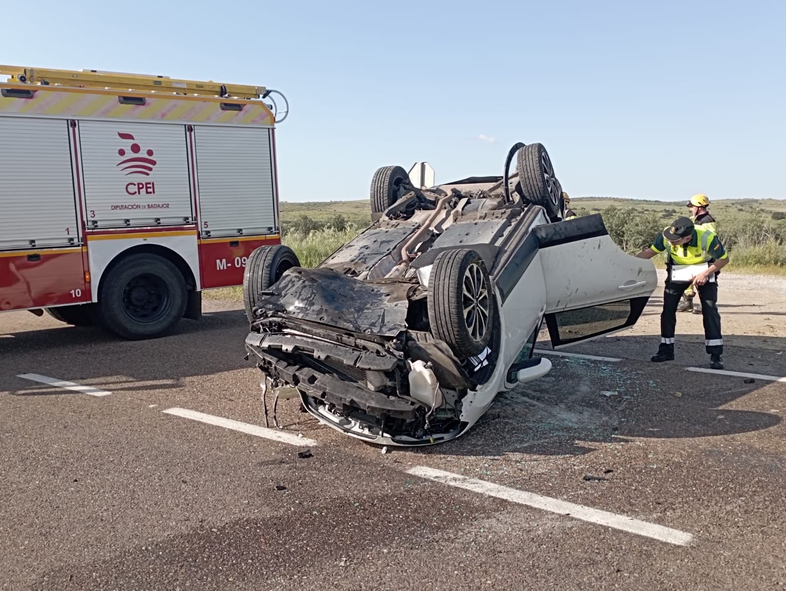 Así ha sido el accidente en la N-432 cerca de Zafra