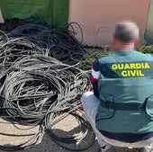 Nueve detenidos por robar cableado en 31 municipios extremeños que vendían luego en Badajoz