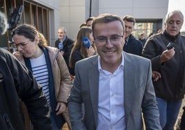Miguel Ángel Gallardo, a las puertas del juzgado el día en que acudió a prestar declaración.