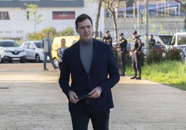 El hermano del presidente, David Sánchez, en su llegada a los juzgados el viernes pasado.
