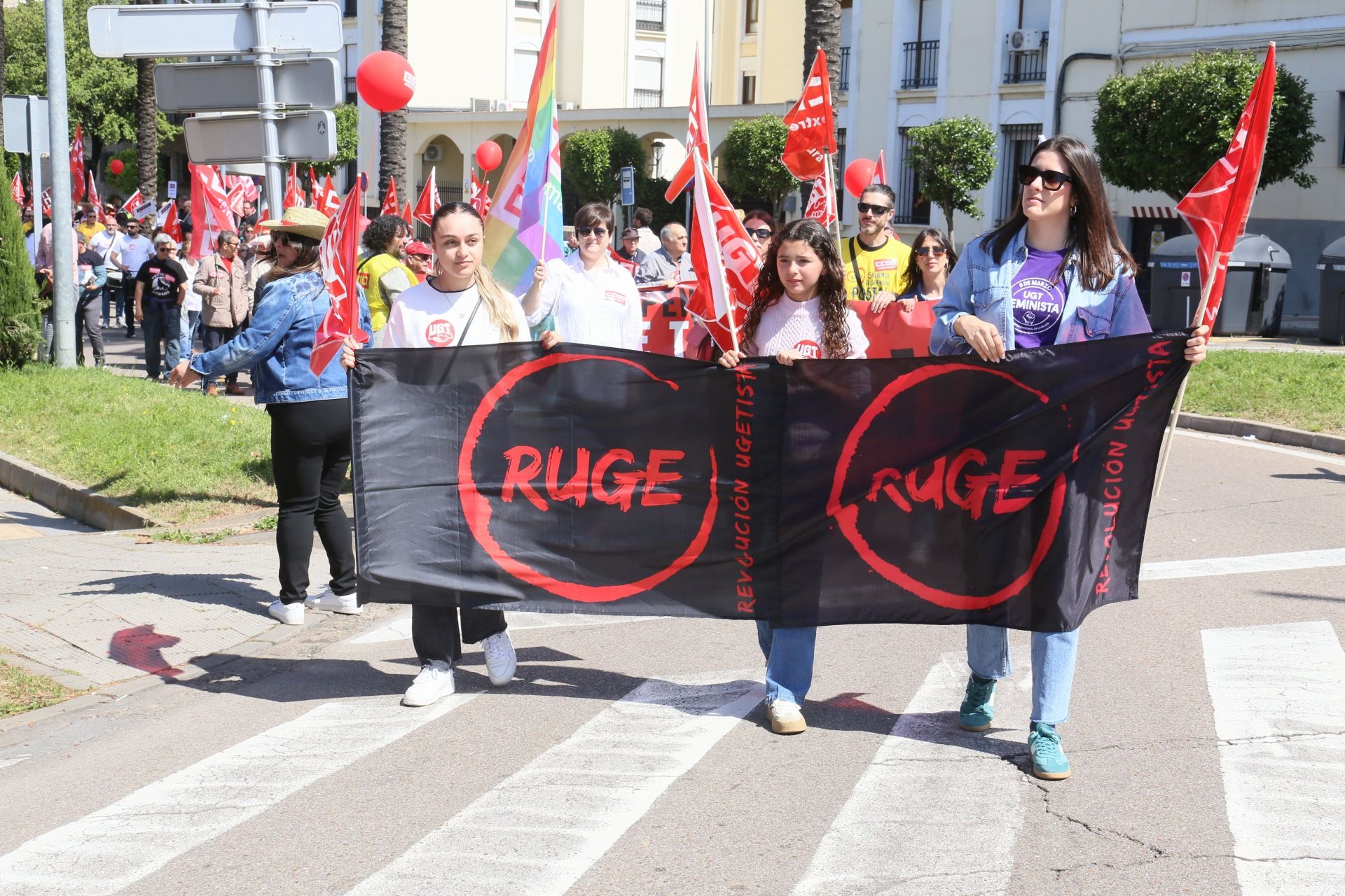 La manifestación del 1 de mayo de Mérida, en imágenes