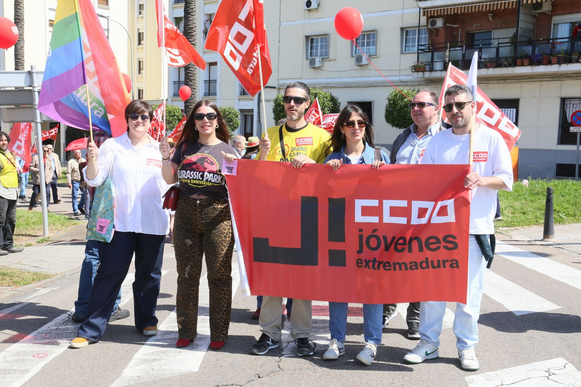La manifestación del 1 de mayo de Mérida, en imágenes