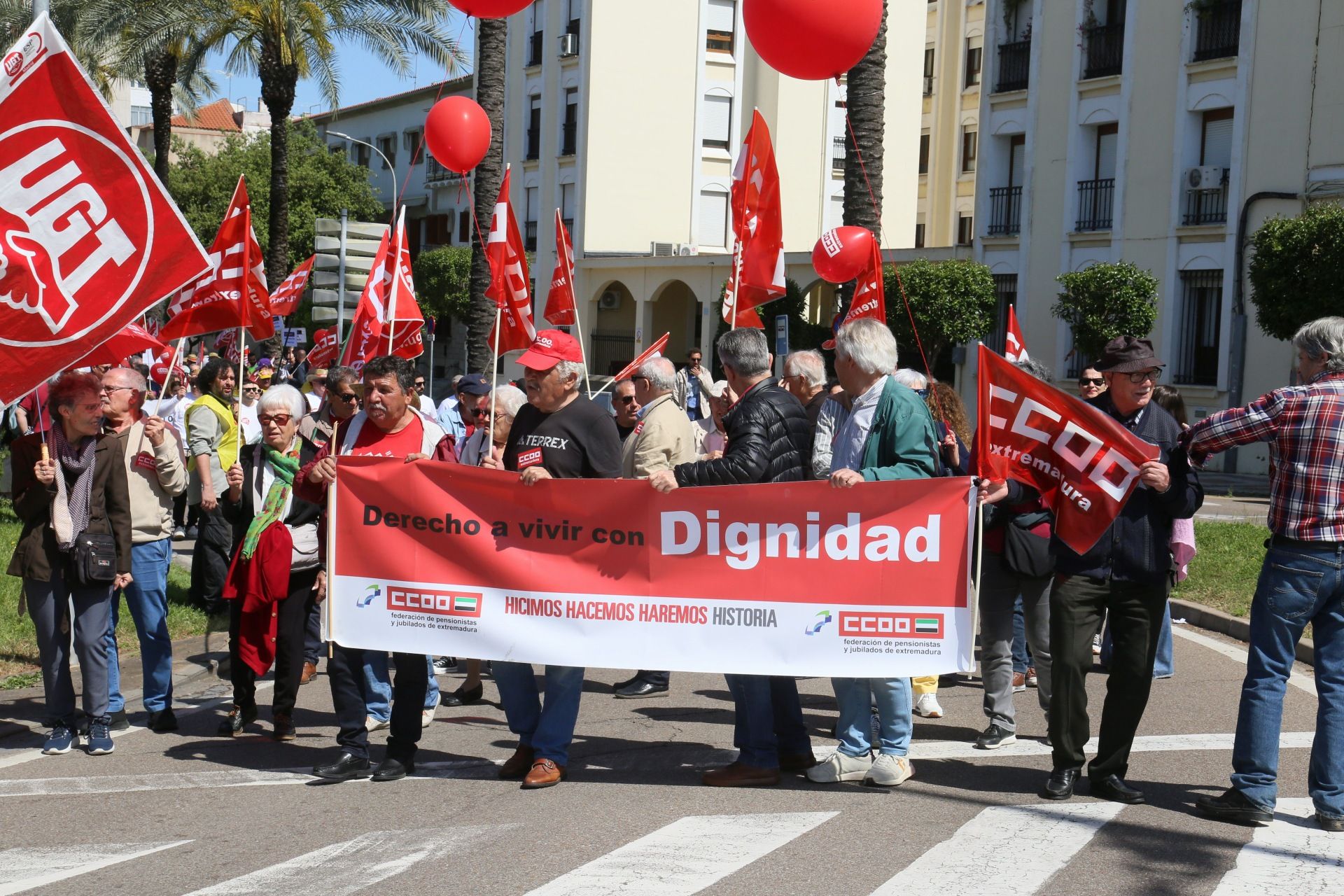La manifestación del 1 de mayo de Mérida, en imágenes