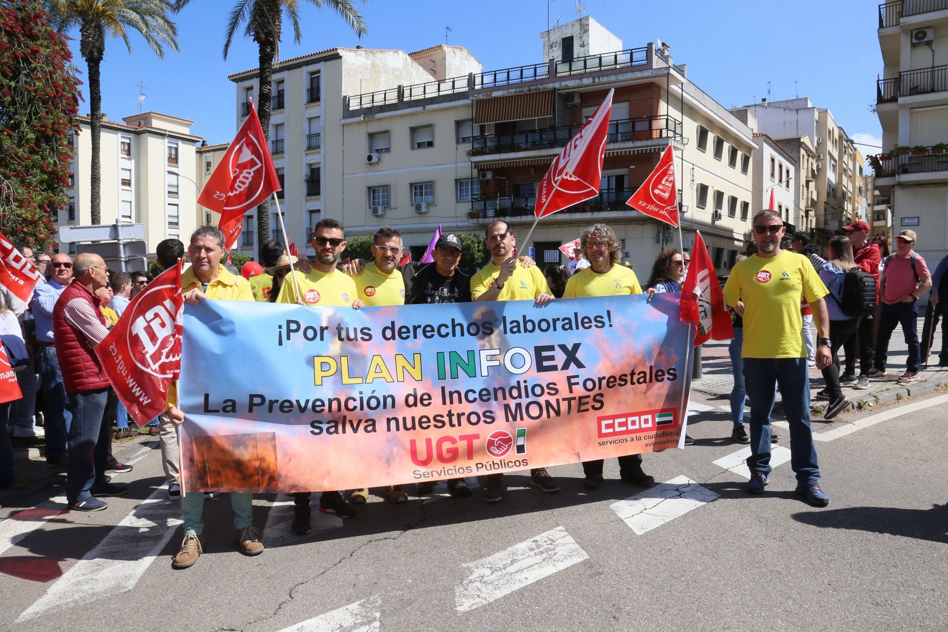 La manifestación del 1 de mayo de Mérida, en imágenes
