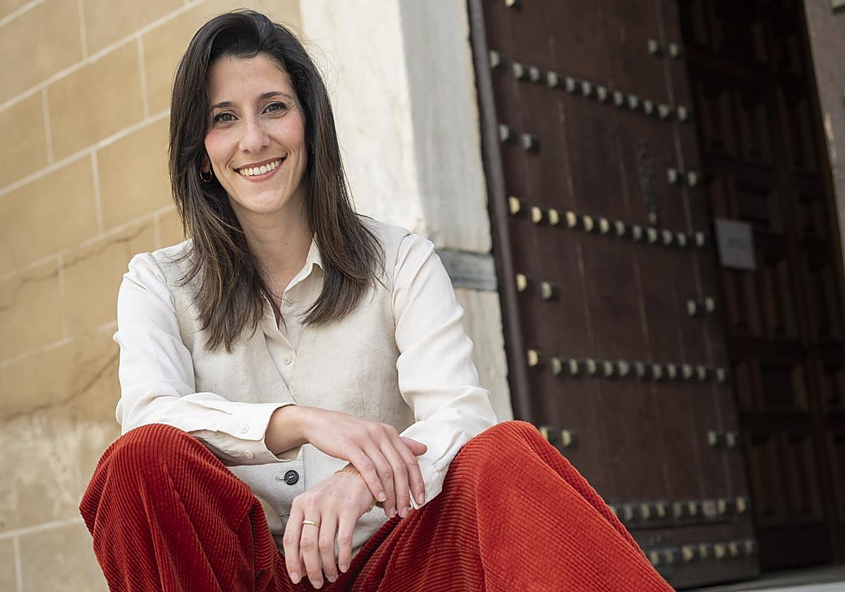 Silvia González, en el casco antiguo de Badajoz .