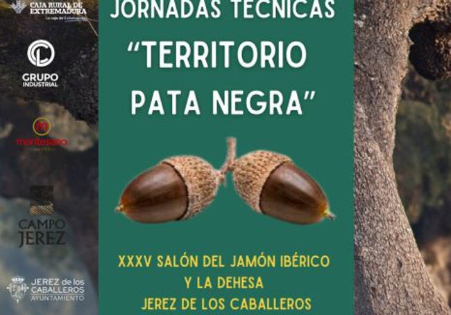 Cartel anunciado de las jornadas técnicas del Salón del Jamón Ibérico.