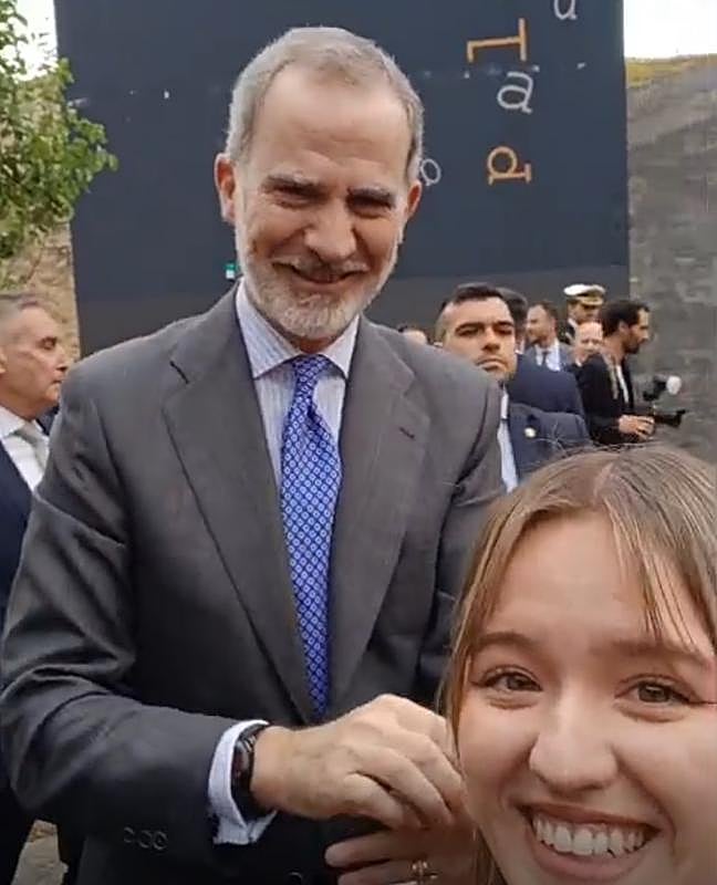 El selfi de marta Ríos con el Rey