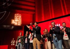 Borrego en la clausura del congreso provincial.