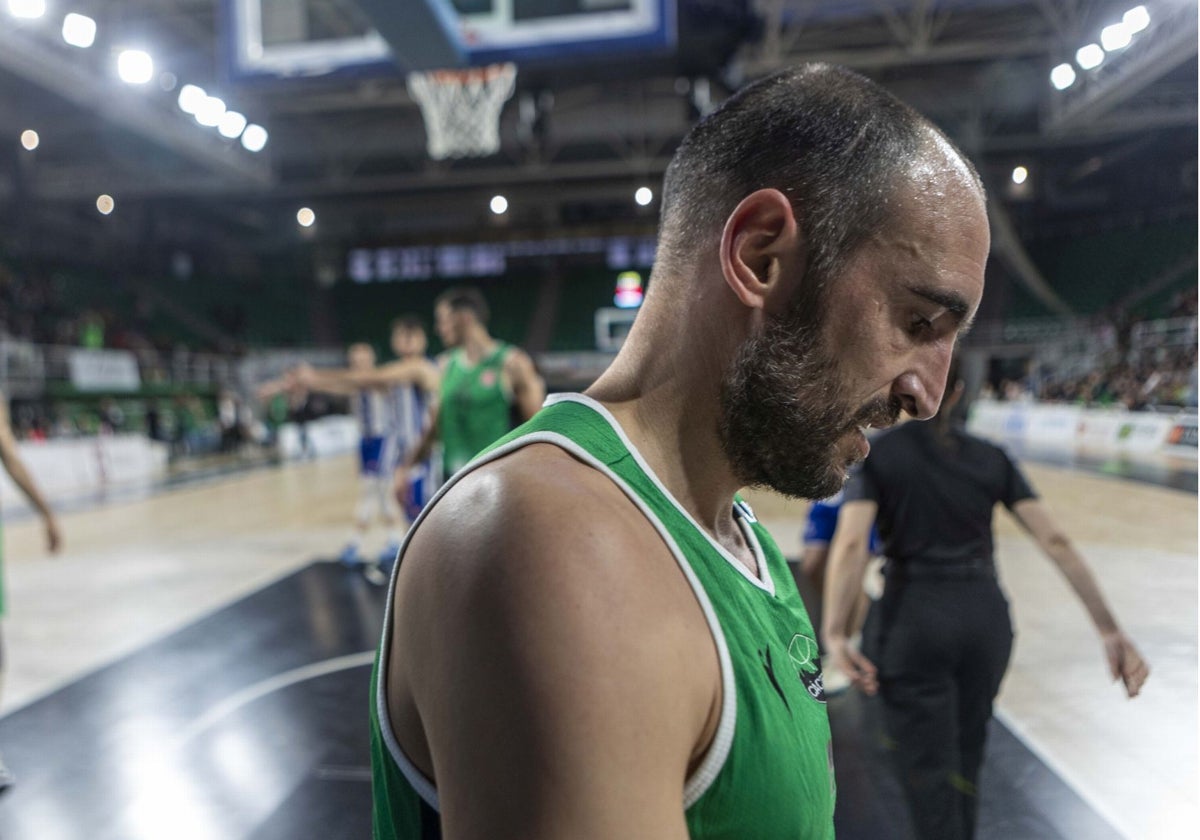 Dani Rodríguez tras el duelo de la fase regular disputado ante el Ponferrada en el Multiusos.