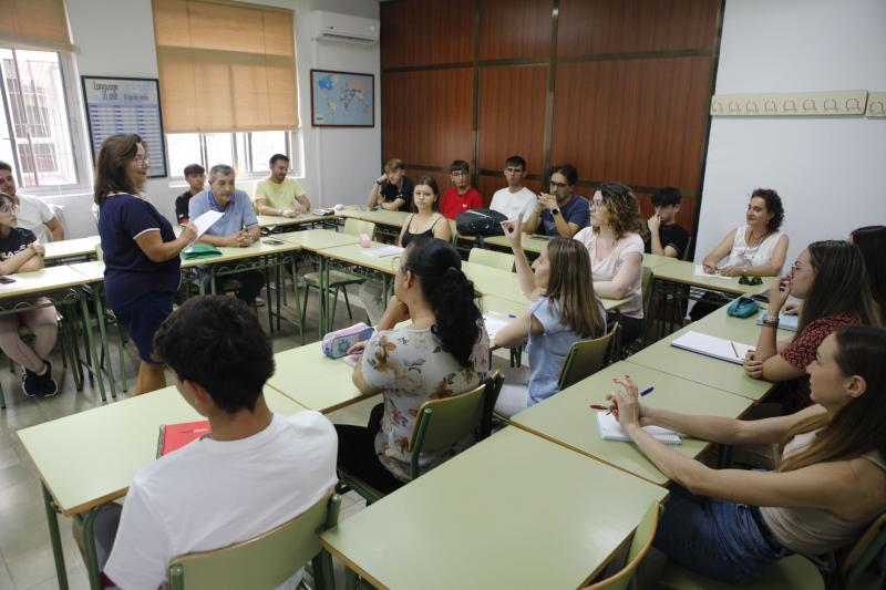 Imagen de archivo de una clase en la Escuela de Idiomas de Cáceres.