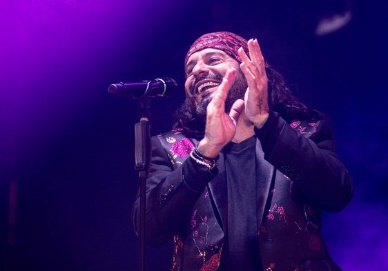 Javier Labandón, El Arrebato, durante un concierto.