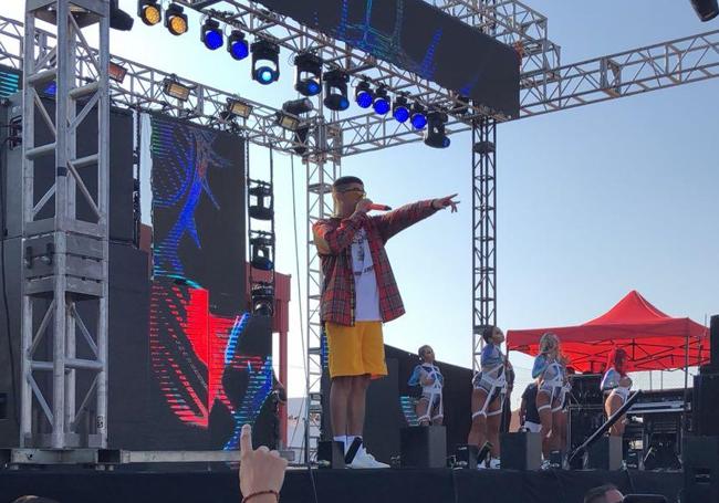Concierto de Bad Bunny en Puebla de la Calzada en 2018.