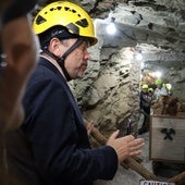 Francis Fernández Amo, impulsor de la recuperación de las minas de Santa Marta, el viernes pasado junto a Bazaga.