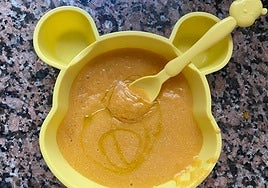 Puré de calabaza y pollo para bebés a partir de seis meses