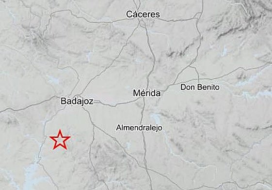 El epicentro del movimiento sísmico ha tenido su origen muy cerca de Alconchel.