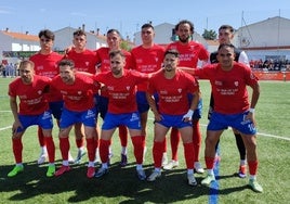 Once inicial del Jaraíz antes del inicio del partido.