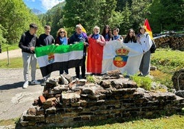 El grupo de estudiantes en su visita a Mauthausen la pasada semana.