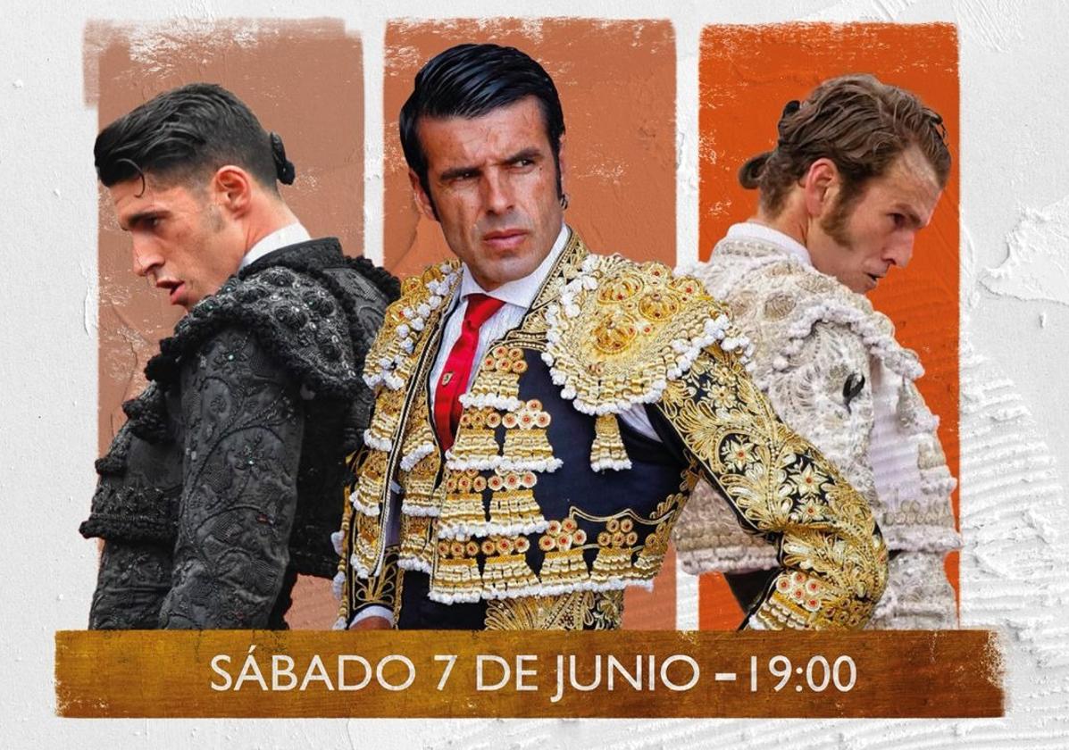 Talavante, Emilio de Justo y El Payo, cartel para el 7 junio en Villafranca de los Barros