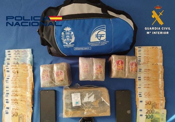 Detenido un joven en Montijo con un kilo de cocaína y tres de hachís