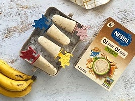 Helados de leche con cereales para bebés